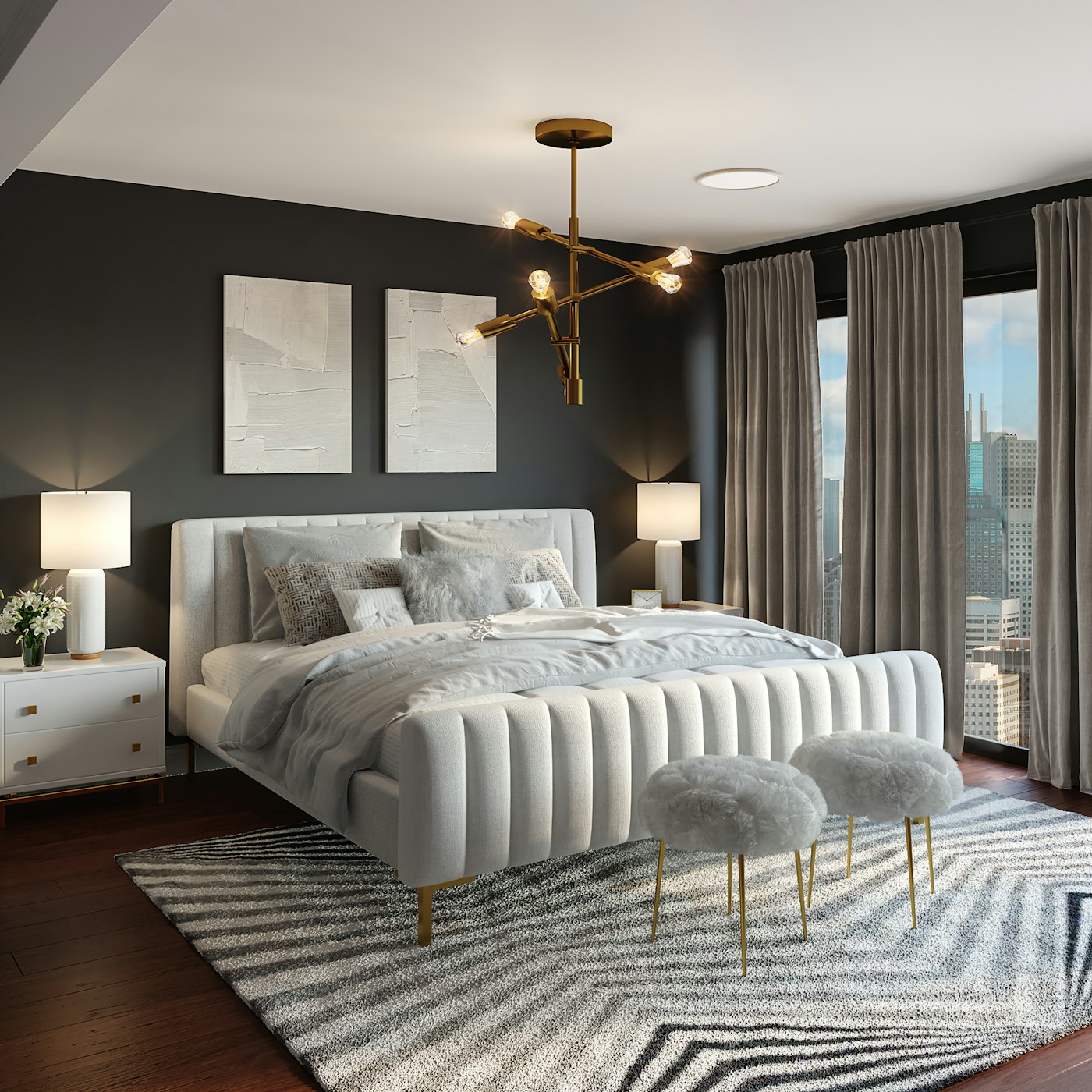 Mattress in a prepared bedroom